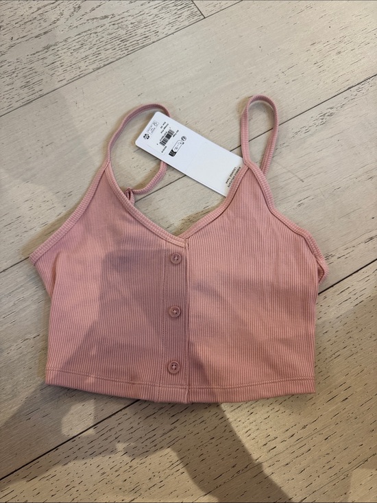 ALO Yoga Tops - ALO Yoga Ribbed Button-Front Cami in Dusty Pink